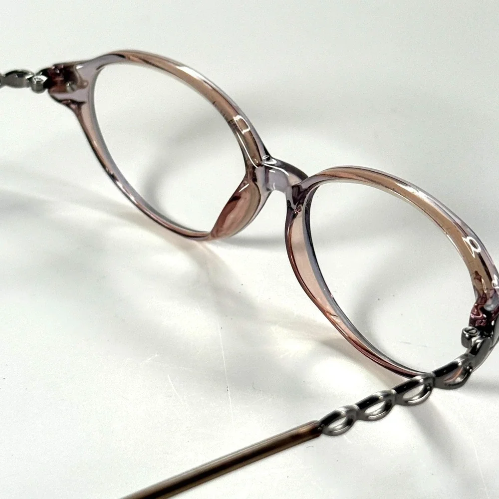MODERN OPTICAL Audrey‎ Blue Eyeglasses Frame Only 52-15-135 Womens Clear Pink